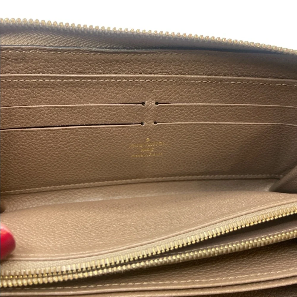 Louis Vuitton Brown Monogram Embossed Zipper Wallet